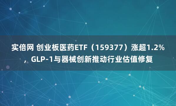 实倍网 创业板医药ETF(159377)涨超1.2%,GLP-1与器械创新推动行业估值修复